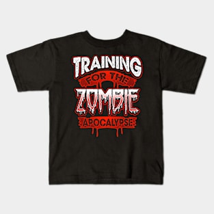 Training for the zombie apocalypse Kids T-Shirt